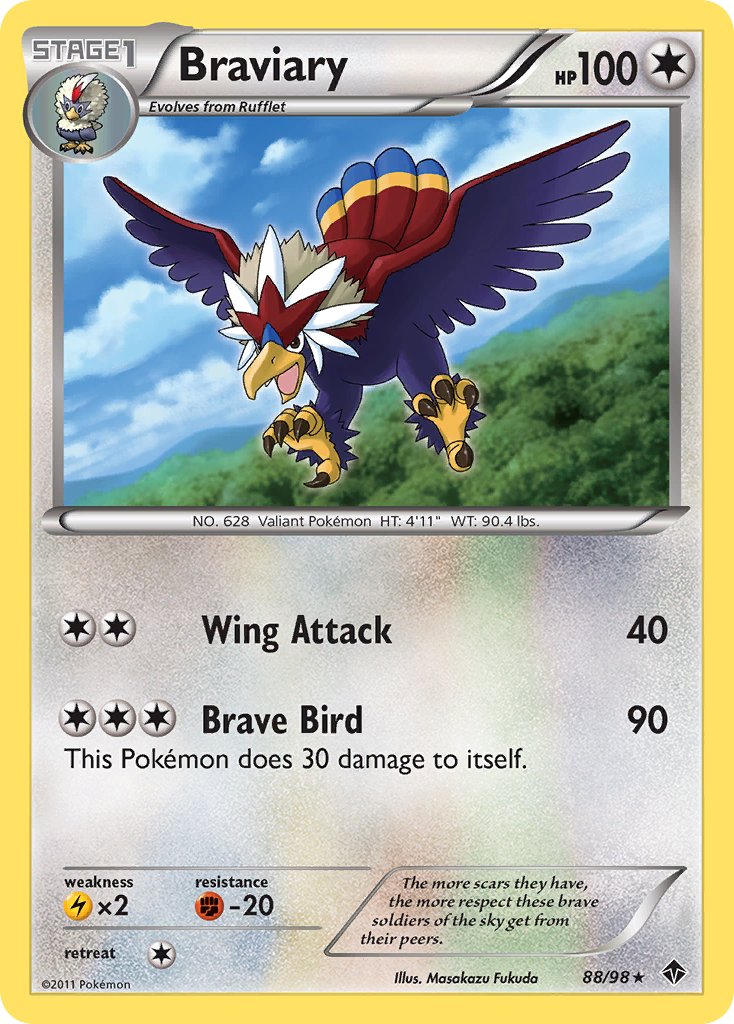 Braviary 88/98 Reverse Rare - MissingNo.