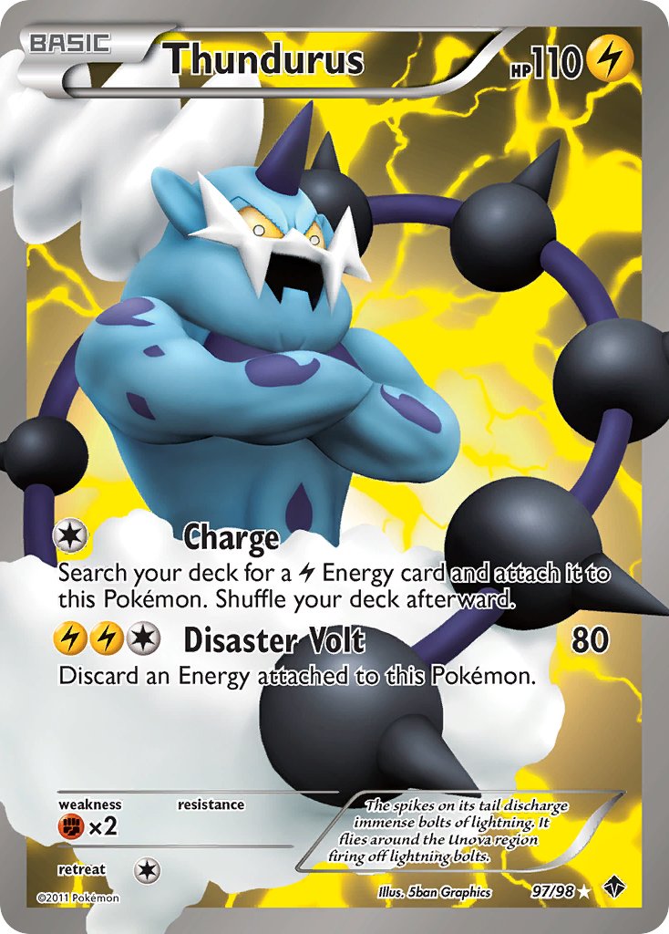 Thundurus 97/98 Holo Ultra Rare - MissingNo.