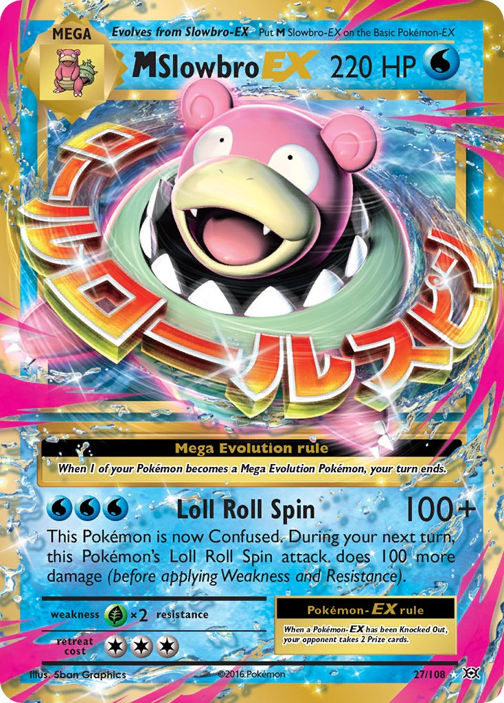 M Slowbro EX 27/108 Holo Rare Mega EX - MissingNo.