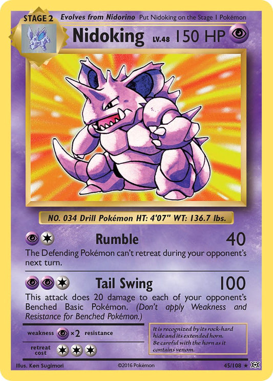 Nidoking 45/108 Reverse Rare - MissingNo.