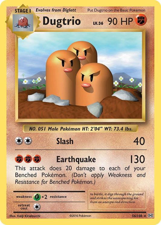 Dugtrio 56/108 Reverse Rare - MissingNo.
