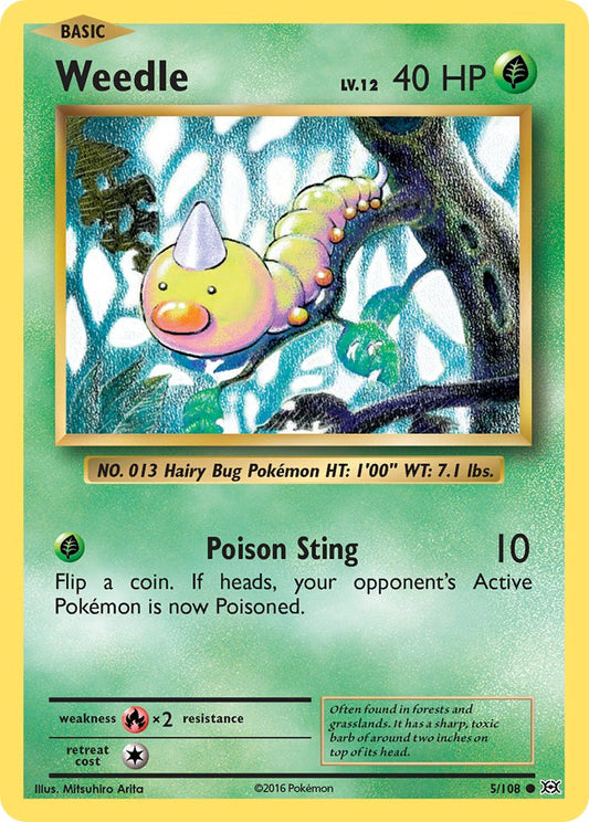 Weedle 5/108 Reverse Common - MissingNo.