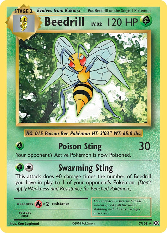 Beedrill 7/108 Reverse Rare - MissingNo.