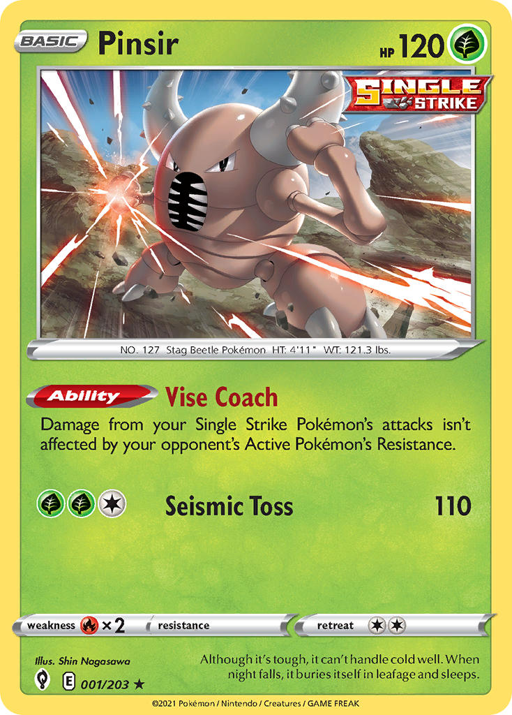 Pinsir 1/203 Non-Holo Rare