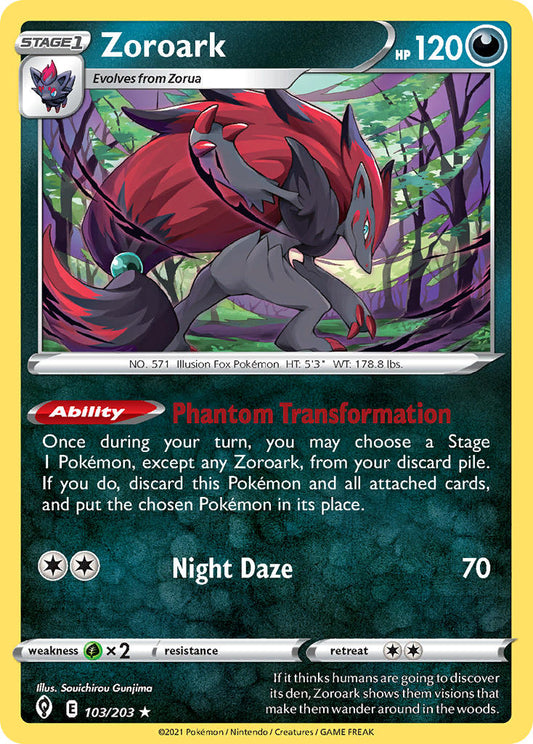 Zoroark 103/203 Non-Holo Play! Pokémon Stamp Prize Pack Series 1 & Prize Pack Series 2 Exclusive