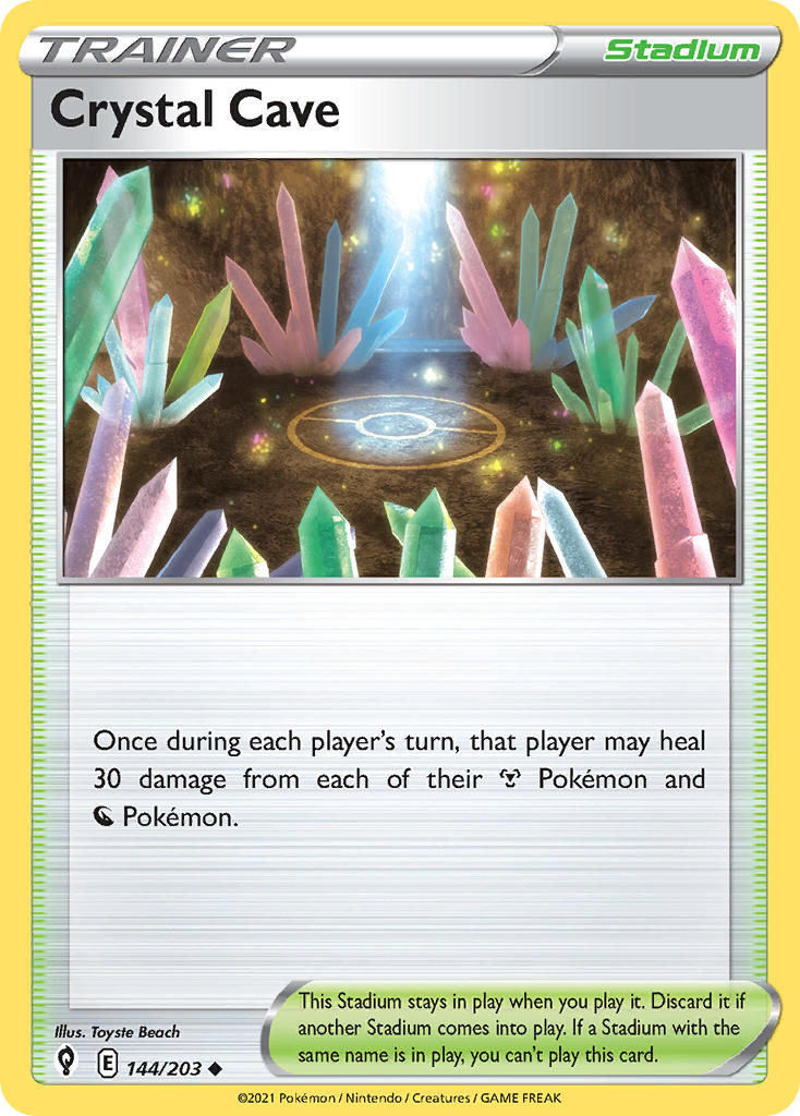 Crystal Cave 144/203 Play! Pokémon Stamp Prize Pack Series 1 & Prize Pack Series 2 Exclusive