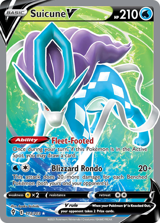 Suicune V 173/203 Holo Ultra Rare V