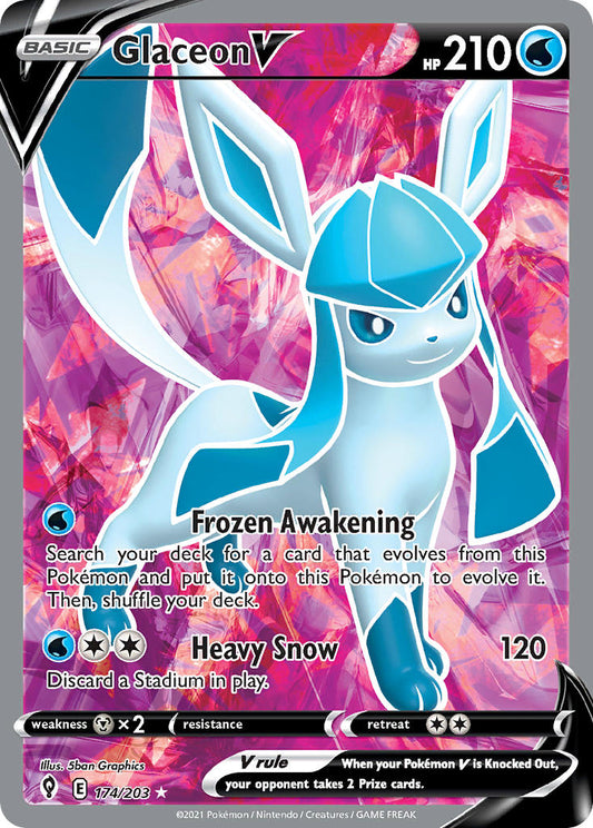 Glaceon V 174/203 Holo Ultra Rare V