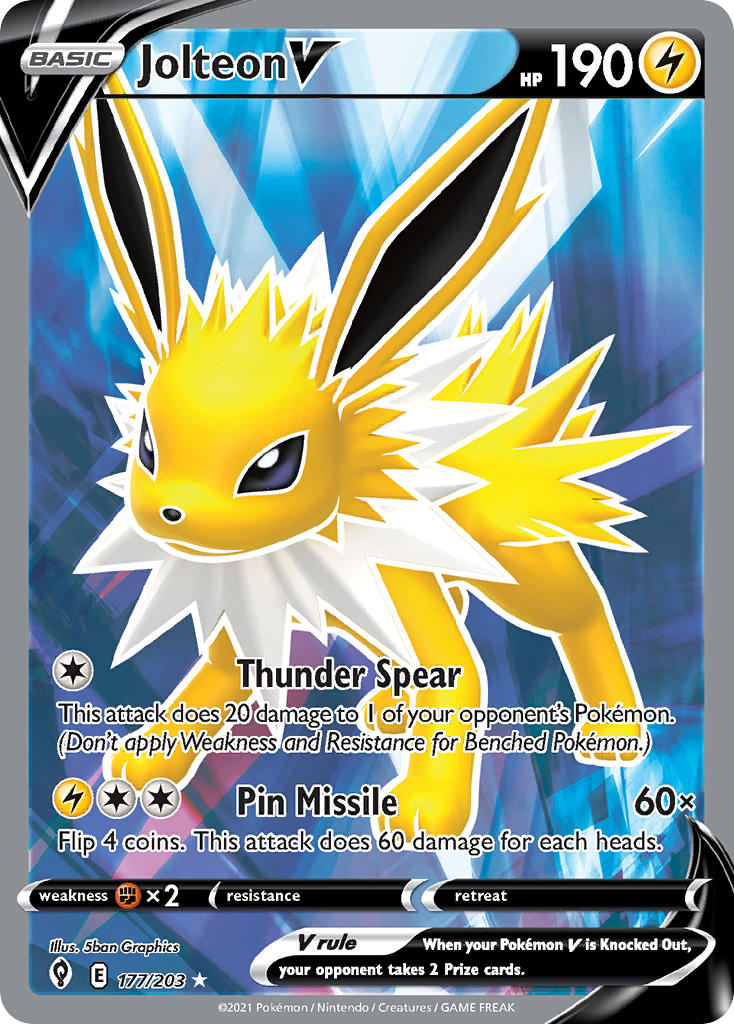 Jolteon V 177/203 Holo Ultra Rare V