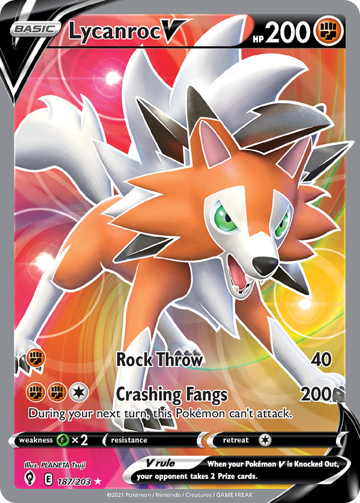 Lycanroc V 187/203 Holo Ultra Rare V