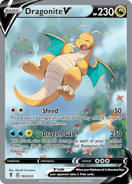 Dragonite V 192/203 Holo Ultra Rare V