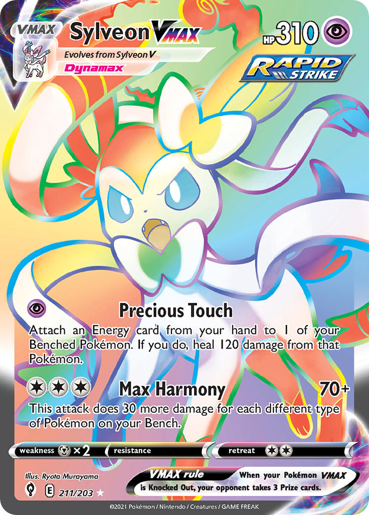 Sylveon VMAX 211/203 Rainbow Secret Rare VMAX