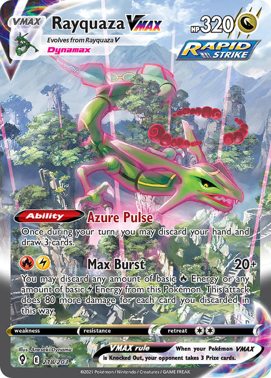 Rayquaza VMAX 218/203 Secret Rare VMAX