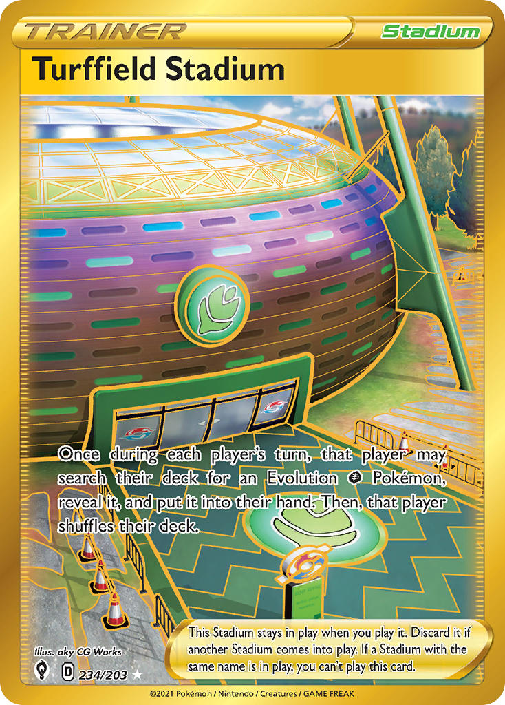 Turffield Stadium 234/203 Gold Secret Rare