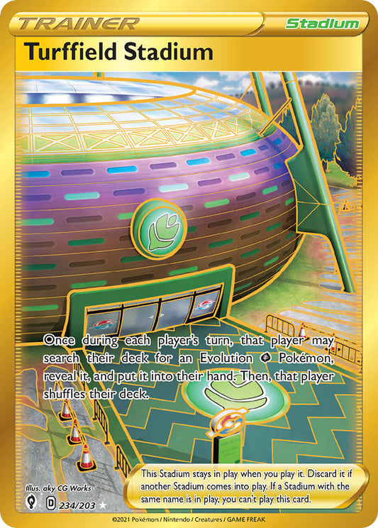 Turffield Stadium 234/203 Gold Secret Rare