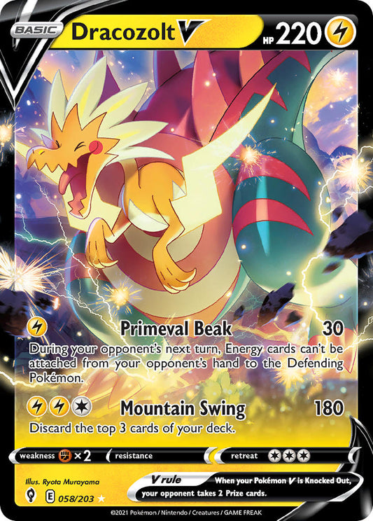 Dracozolt V 58/203 Holo Rare V
