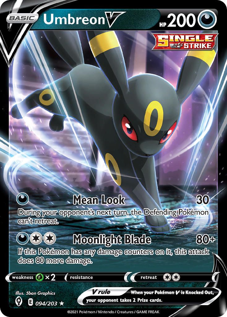 Umbreon V 94/203 Play! Pokémon Stamp Prize Pack Series 1 & Prize Pack Series 2 Exclusive