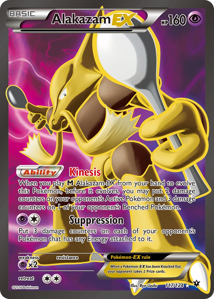 Alakazam EX 117/124 Holo Ultra Rare EX - MissingNo.