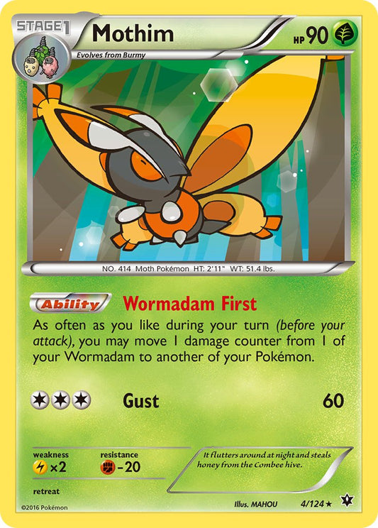 Mothim 4/124 Reverse Rare - MissingNo.