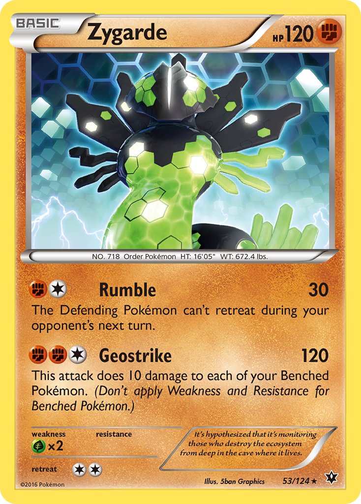 Zygarde 53/124 Reverse Rare - MissingNo.