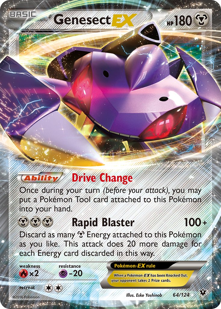 Genesect EX 64/124 Holo Rare EX - MissingNo.