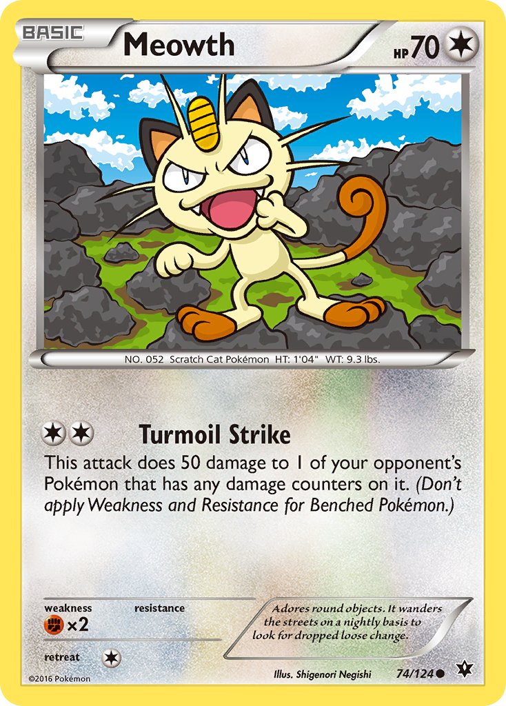 Meowth 74/124 Common - MissingNo.