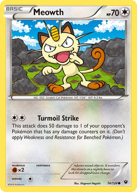 Meowth 74/124 Reverse Common - MissingNo.