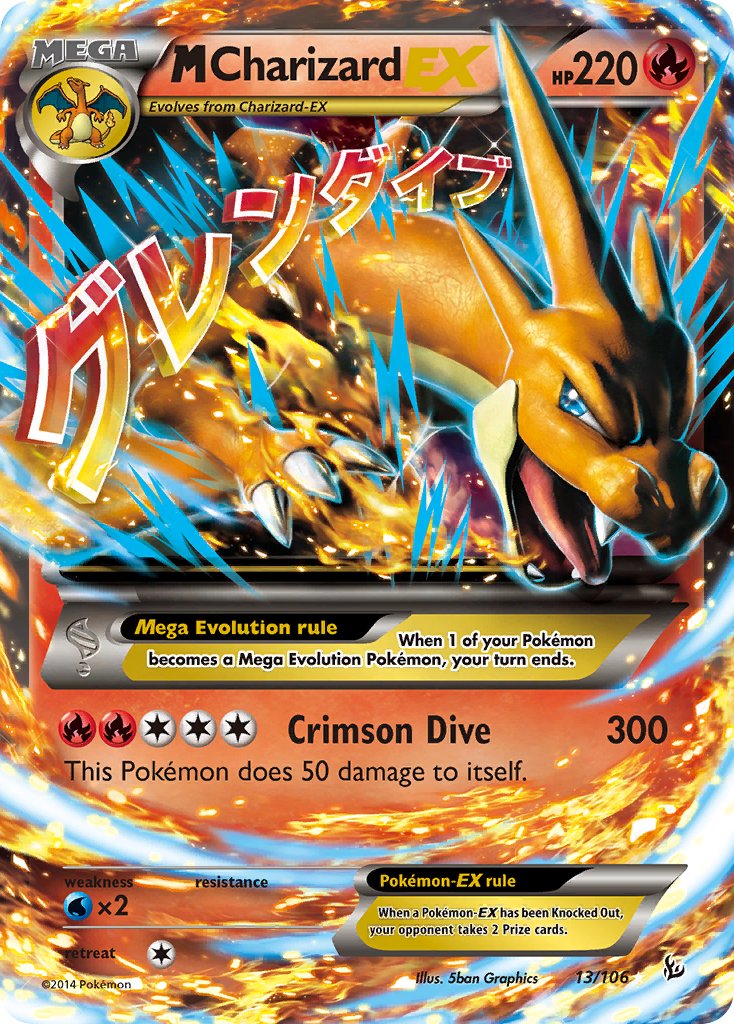 M Charizard EX 13/106 Jumbo Mega Charizard Box Exclusive - MissingNo.