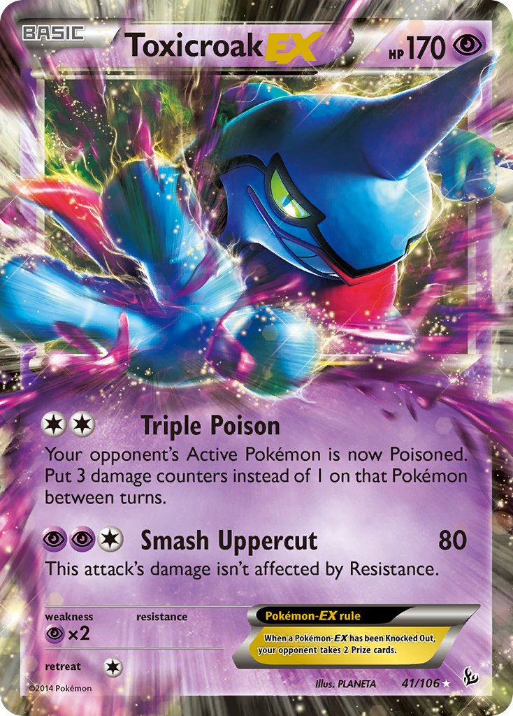 Toxicroak EX 41/106 Holo Rare EX - MissingNo.