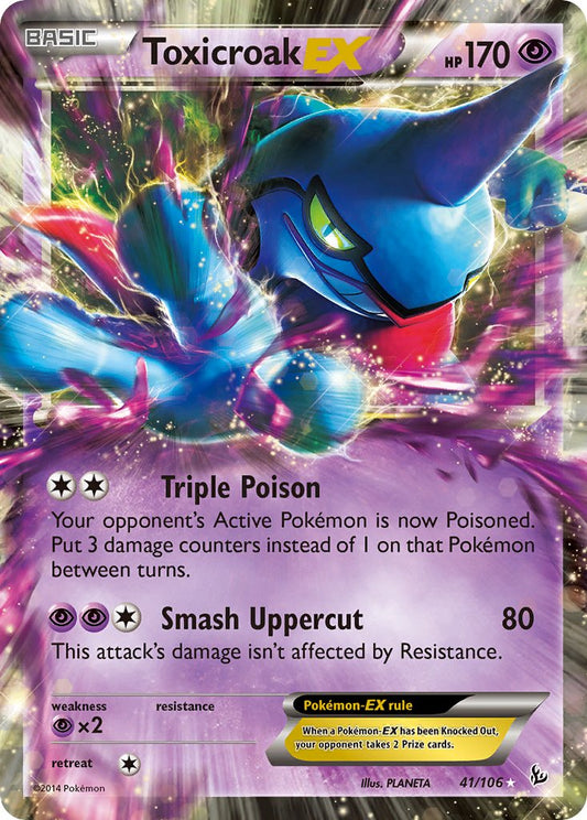 Toxicroak EX 41/106 Holo Rare EX - MissingNo.