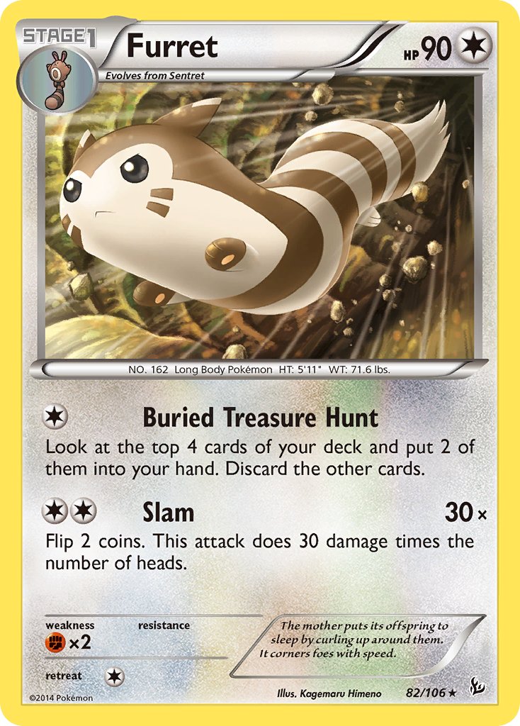 Furret 82/106 Non-Holo Rare - MissingNo.