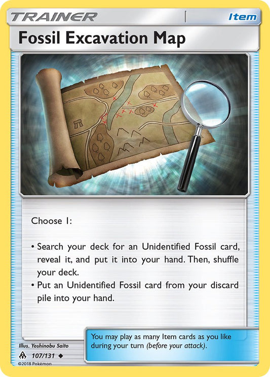 Fossil Excavation Map 107/131 Uncommon