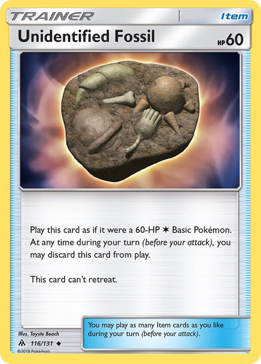 Unidentified Fossil 116/131 Uncommon