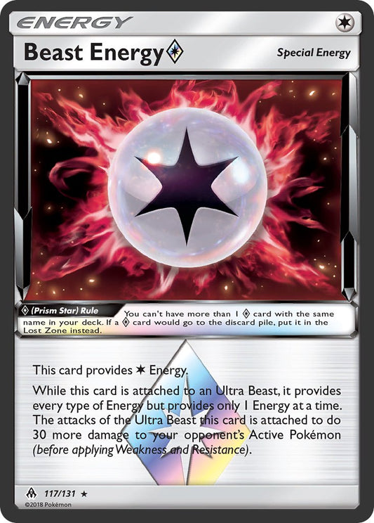 Beast Energy Prism Star 117/131 Rare Holo Prism Star