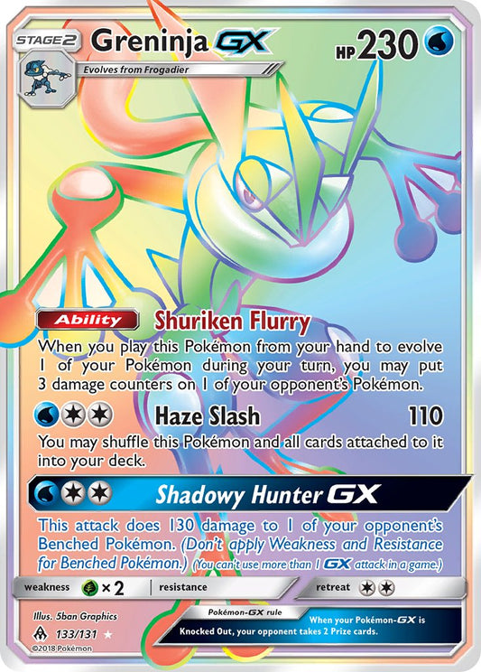 Greninja GX 133/131 Rainbow Secret Rare GX
