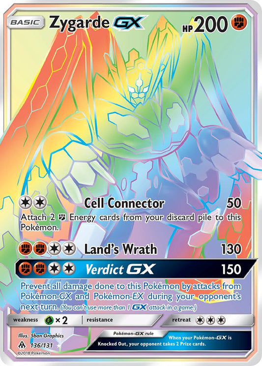 Zygarde GX 136/131 Rainbow Secret Rare GX