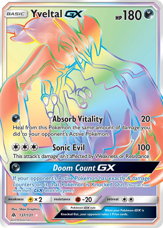 Yveltal GX 137/131 Rainbow Secret Rare GX