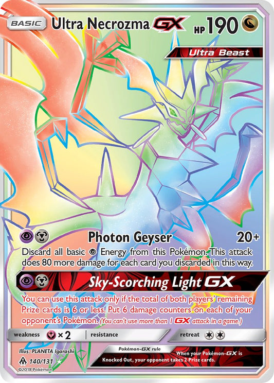 Ultra Necrozma GX 140/131 Rainbow Secret Rare Ultra Beast GX