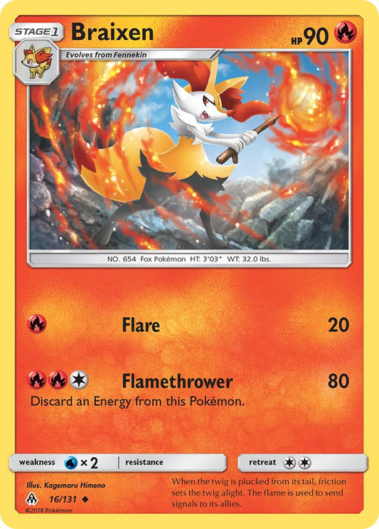 Braixen 16/131 Reverse Uncommon - MissingNo.