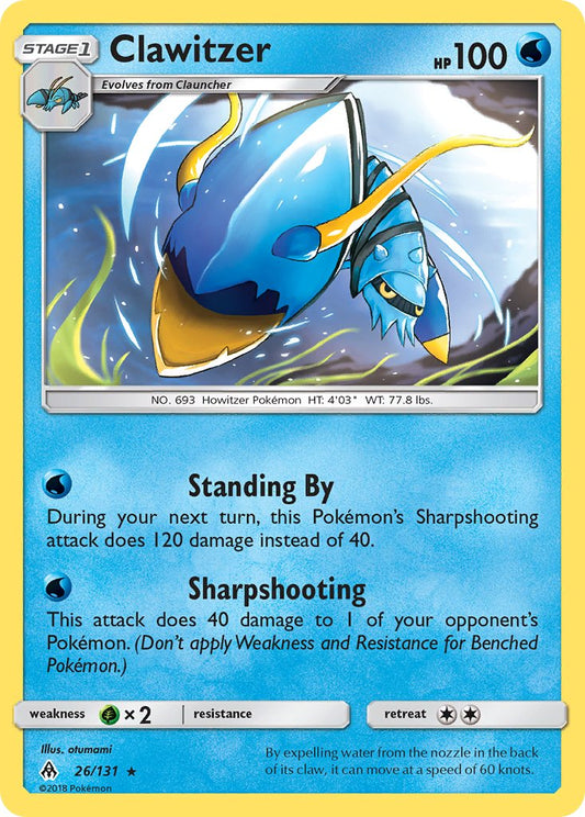 Clawitzer 26/131 Reverse Rare - MissingNo.