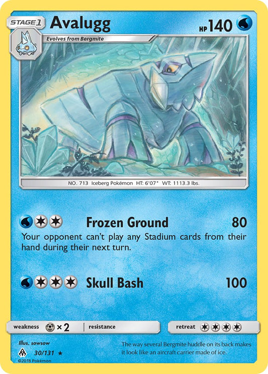 Avalugg 30/131 Reverse Rare - MissingNo.