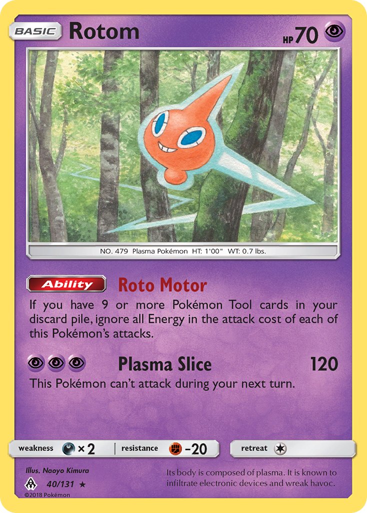 Rotom 40/131 Reverse Rare - MissingNo.
