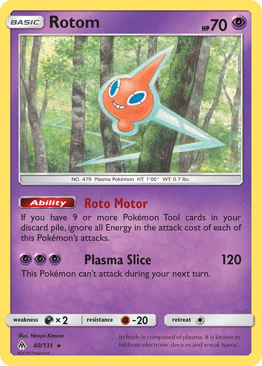Rotom 40/131 Reverse Rare - MissingNo.