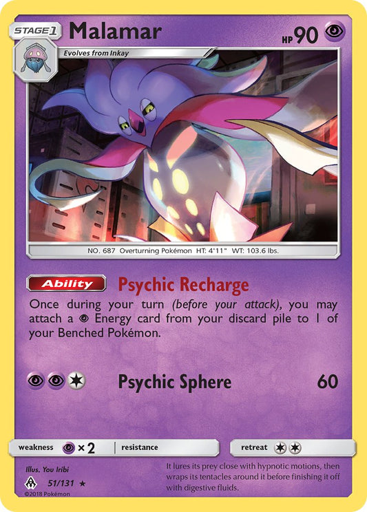 Malamar 51/131 3rd Place Reverse Holo Pokémon League (Forbidden Light Season) League Challenge Promo - MissingNo.