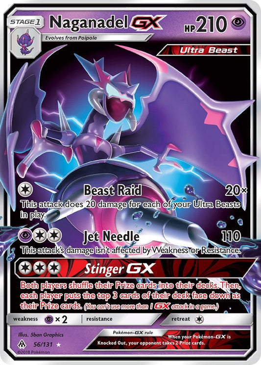 Naganadel GX 56/131 Holo Rare Ultra Beast GX - MissingNo.