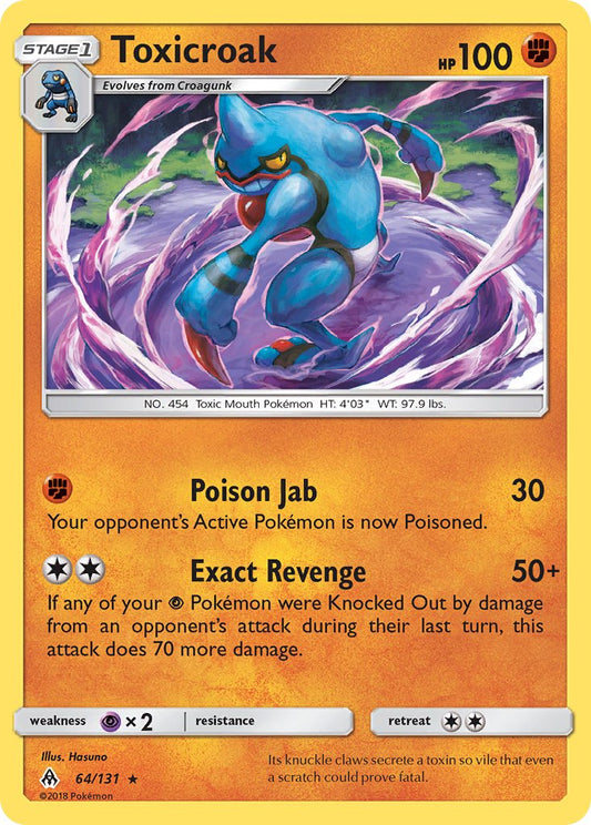 Toxicroak 64/131 Reverse Rare - MissingNo.