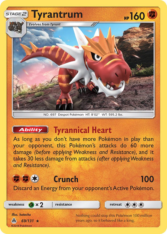 Tyrantrum 69/131 Reverse Rare - MissingNo.