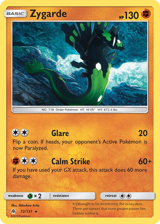 Zygarde 72/131 Reverse Rare - MissingNo.