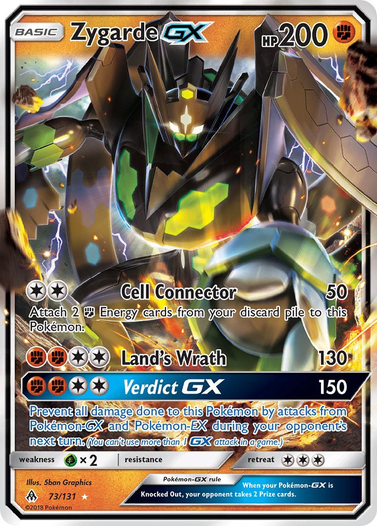 Zygarde GX 73/131 Holo Rare GX - MissingNo.