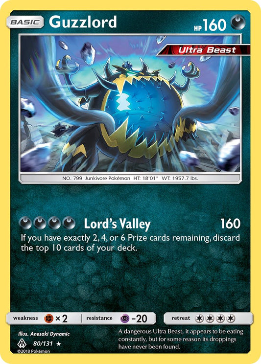 Guzzlord 80/131 Reverese Holo Pokémon League Promo (Forbidden Light Season 2) June 2018 - MissingNo.